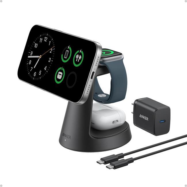 Anker MagSafe Charger Compatible, MagGo 3-in-1 Charging Station