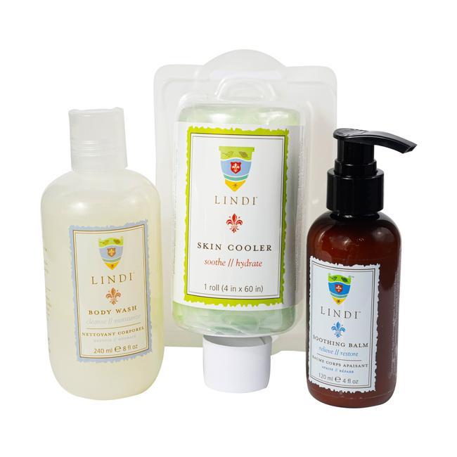 Total Radiation Skincare Collection: Soothing Balm + Cooler Roll + Body Wash