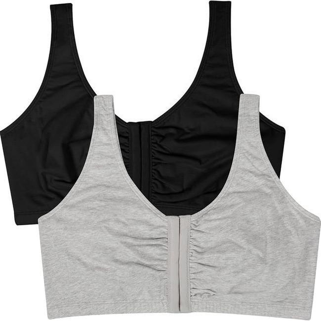 Fruit of the Loom Women's Multi-Pack Front Closure Cotton Bra
