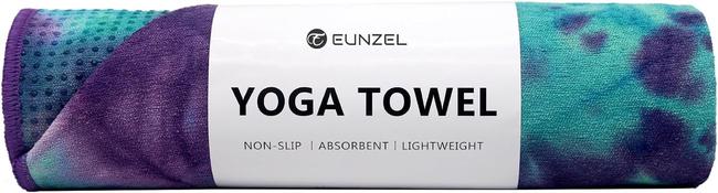 Eunzel Hot Yoga Towel - Microfiber Non Slip Yoga Mat Towel with Grip Dot Sweat Absorbent Towel for Hot Yoga, Pilates and Fitness