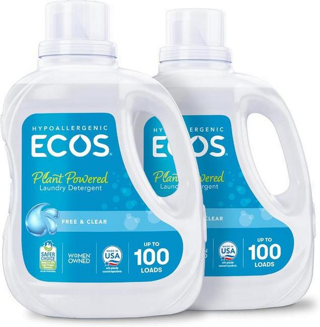 ECOS Laundry Detergent Liquid, 200 Loads - Dermatologist Tested Laundry Soap