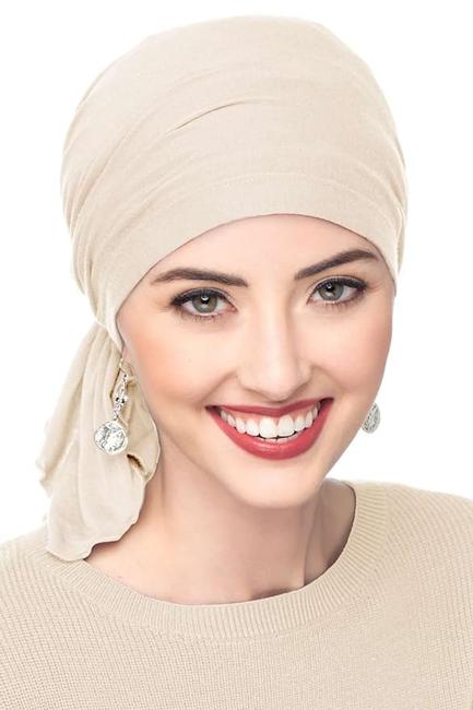 Headcovers Unlimited Slip-On Scarf - Cancer Headwear for Women (Cream)