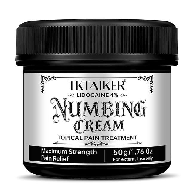 Numbing Cream Extra Strength - 4% Lidocaine, Fast Absorption, Lasting Topical Comfort Numbing Cream with Aloe Vera, 1.76 Oz